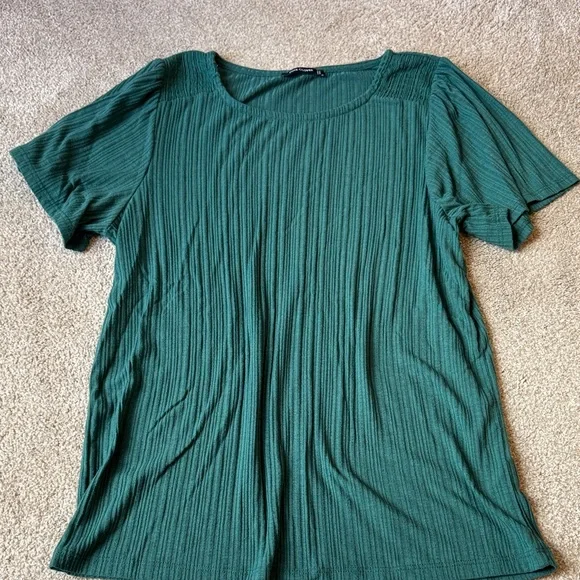 Pink Clover Nevea Green Flutter Short Sleeve Knit Top Women's Size Medium - Picture 2 of 7